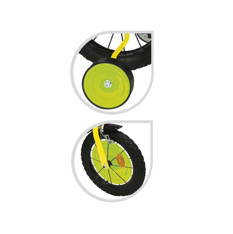 Bicicletta 14 Verde Bauletto, Cestello E Disco Colorato Nella Ruota Anteriore Inclusi Adatta Per Bambini Dai 5-7 Anni