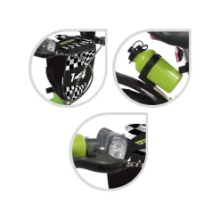 Bicicletta 14 Verde Bauletto, Cestello E Disco Colorato Nella Ruota Anteriore Inclusi Adatta Per Bambini Dai 5-7 Anni