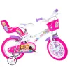 Bicicletta Barbie 14 . Disco Ruota, Stabilizzatori, Porta Bambola E Cestino Anteriore Adatta Dai 5 Ai 7 Anni