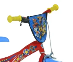 Bicicletta Per Bambini 12 Paw Patrol Telaio In Acciaio, Ruote In Gomma Gonfiabili, Stabilizzatori Di Serie E Freno Anteriore Ideale Per Bambini Di Altezza 87-100Cm, 3-5 Anni