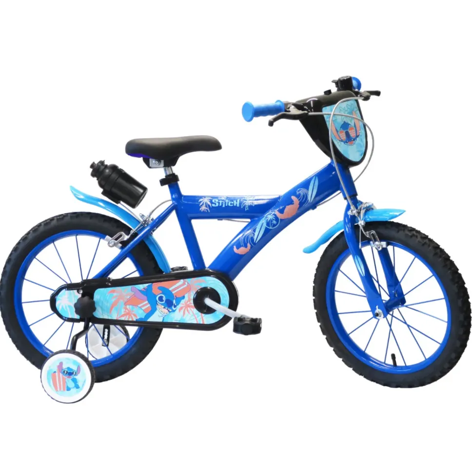 Bicicletta Per Bambini 16 Pollici Disney Stitch Di Colore Blu