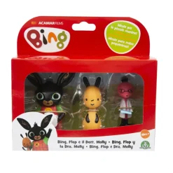 Bing Set 3 Mini Personaggi, Bing, Flop E Dottor Molly, Dai Colori Luminosi E Dalle Giuste Dimensioni Per Le Mani Dei Piu Piccoli