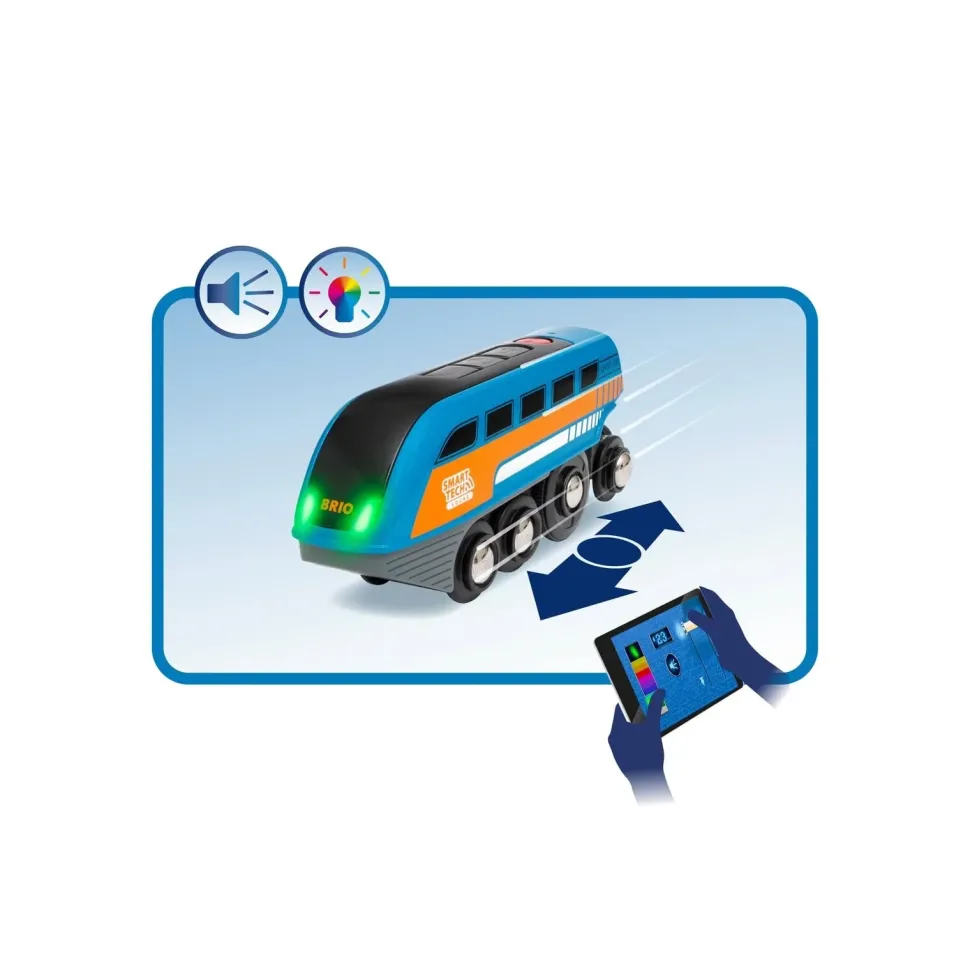 Brio Set Ferrovia Circolare Con Binari Con Tunnel Azione Smart Tech Sound, Set Da 14 Pezzi, Eta Consigliata +3