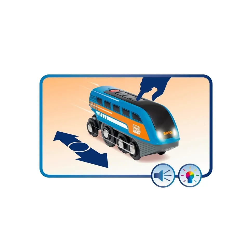 Brio Set Ferrovia Circolare Con Binari Con Tunnel Azione Smart Tech Sound, Set Da 14 Pezzi, Eta Consigliata +3