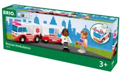 Brio World Ambulanza Di Soccorso 36035 | Accessori Per Set Di Trenini Per Bambini Dai 3 Anni In Su