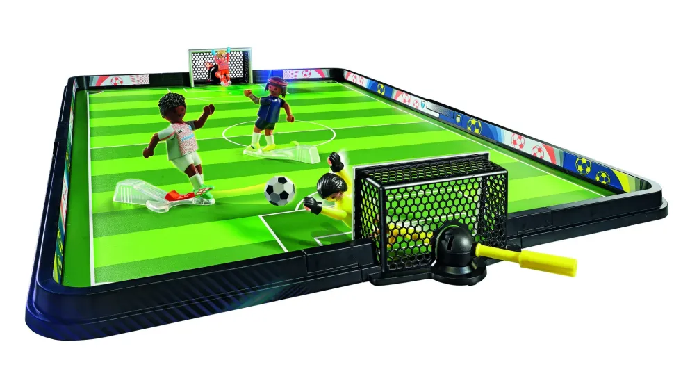 Calciatore Con Meccanismo Per Calciare, Portiere Con Asta Mobile E Istruzioni Di Gioco.