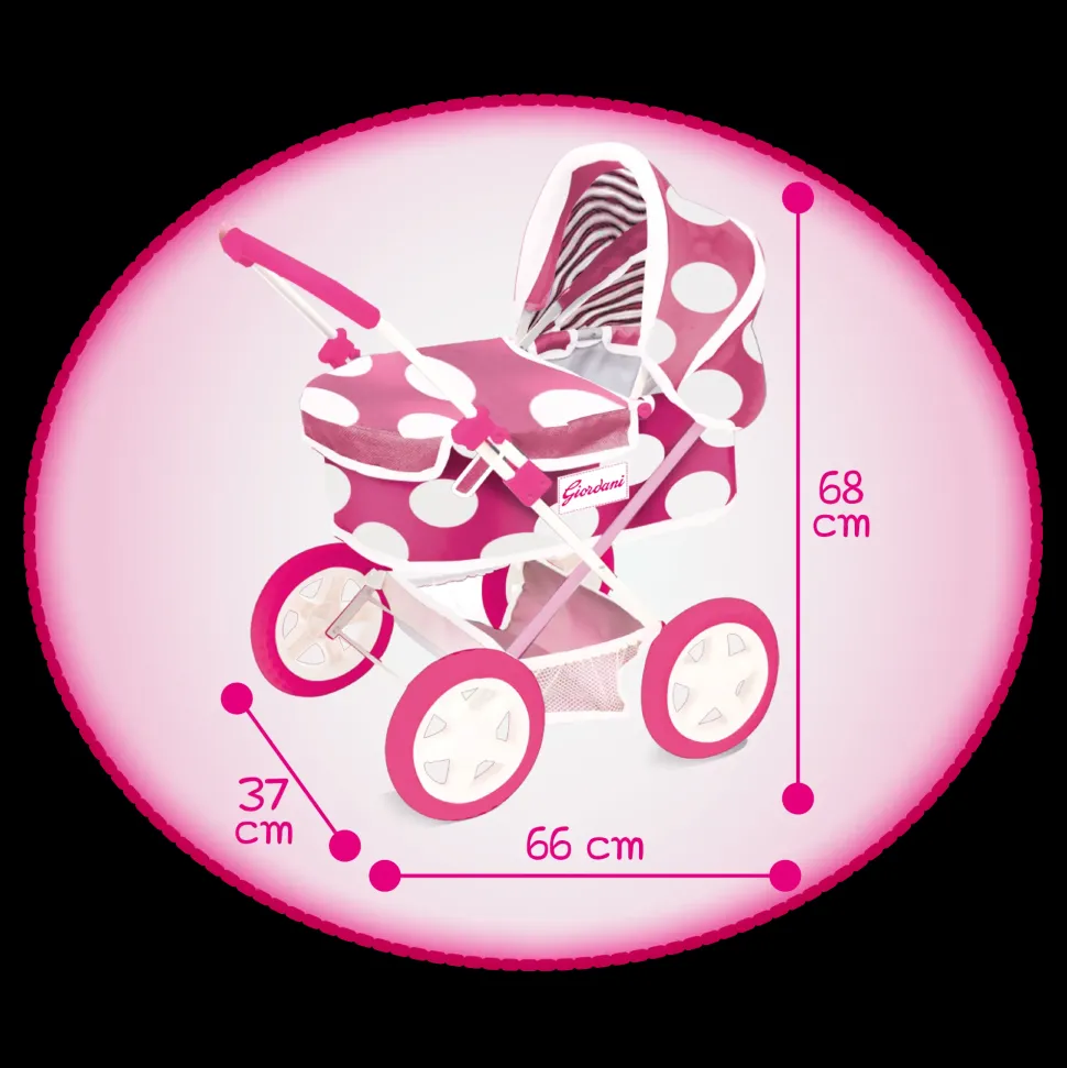 Carrozzina Giordani Rosa Con Bambola