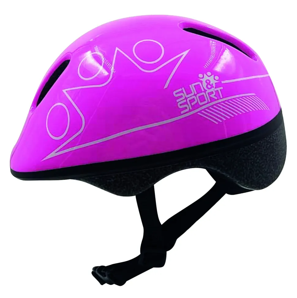 Casco Da Pattinaggio E Bicicletta Per Bambini Regolabile, Traspirante, Sicuro Taglia 50-52 Cm Disponibile In Blu E Rosa