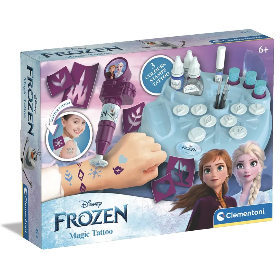 Clementoni 18721 Disney Frozen 2 Magic Tattoo, Set Tatuaggi