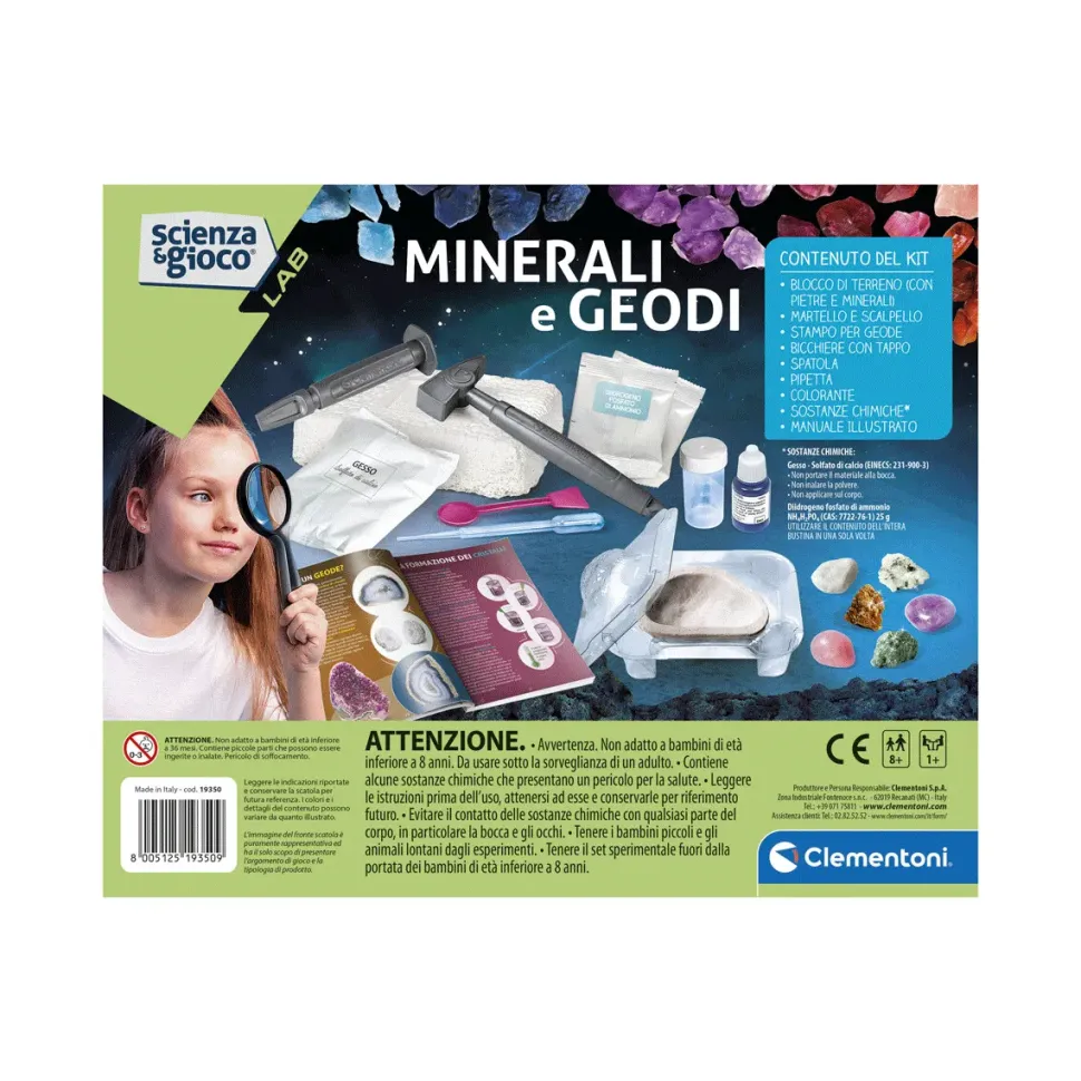 Clementoni 19350 Minerali E Geodi Kit Scientifico