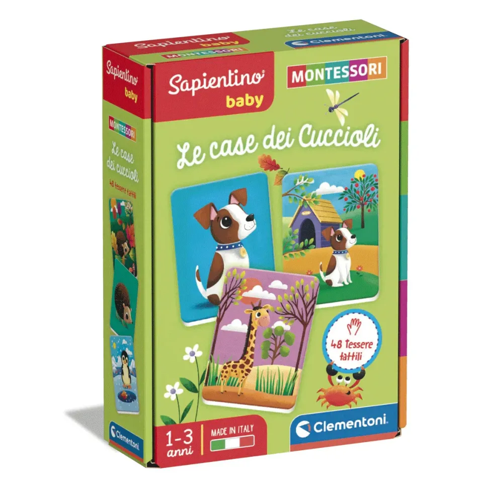 Clementoni 16434 Montessori Baby Case Cucc 48 Carte Tattili
