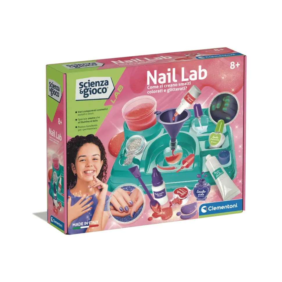 Clementoni 19326 Nail Lab Kit Scientifico E Creativo
