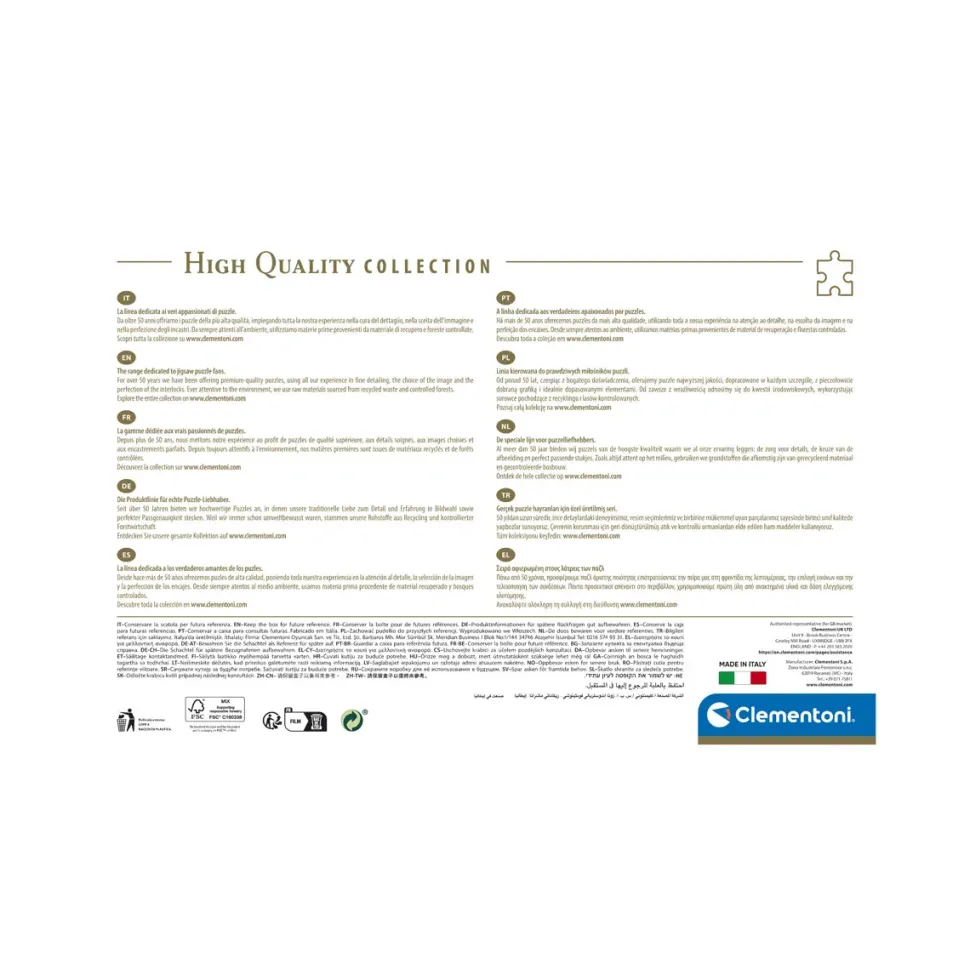 Clementoni 32557 Puzzle 2000 Hqc Ancient Map 97 X 67 Cm