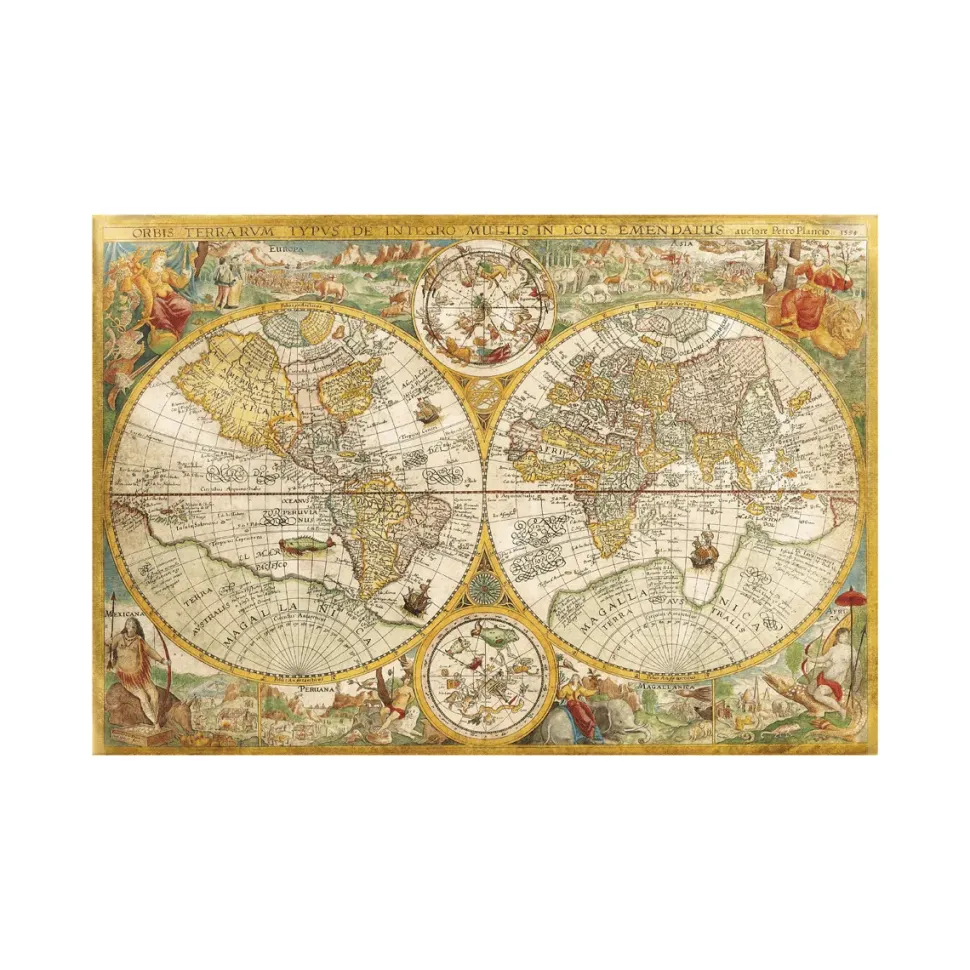 Clementoni 32557 Puzzle 2000 Hqc Ancient Map 97 X 67 Cm
