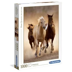 Clementoni 39168 Puzzle 1000 Hqc Running Horses 70 X 50 Cm