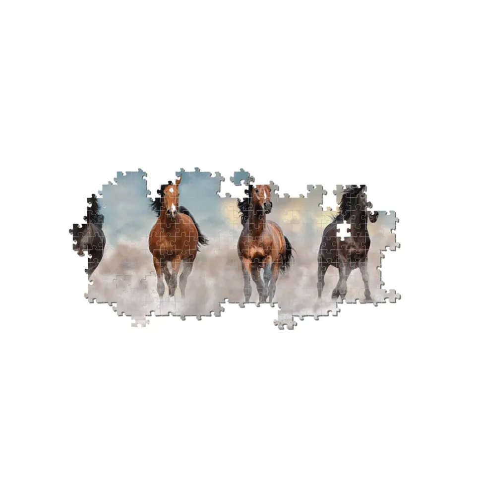 Clementoni 39607 Puzzle 1000 Pan Hqc Horses 98 X 33 Cm