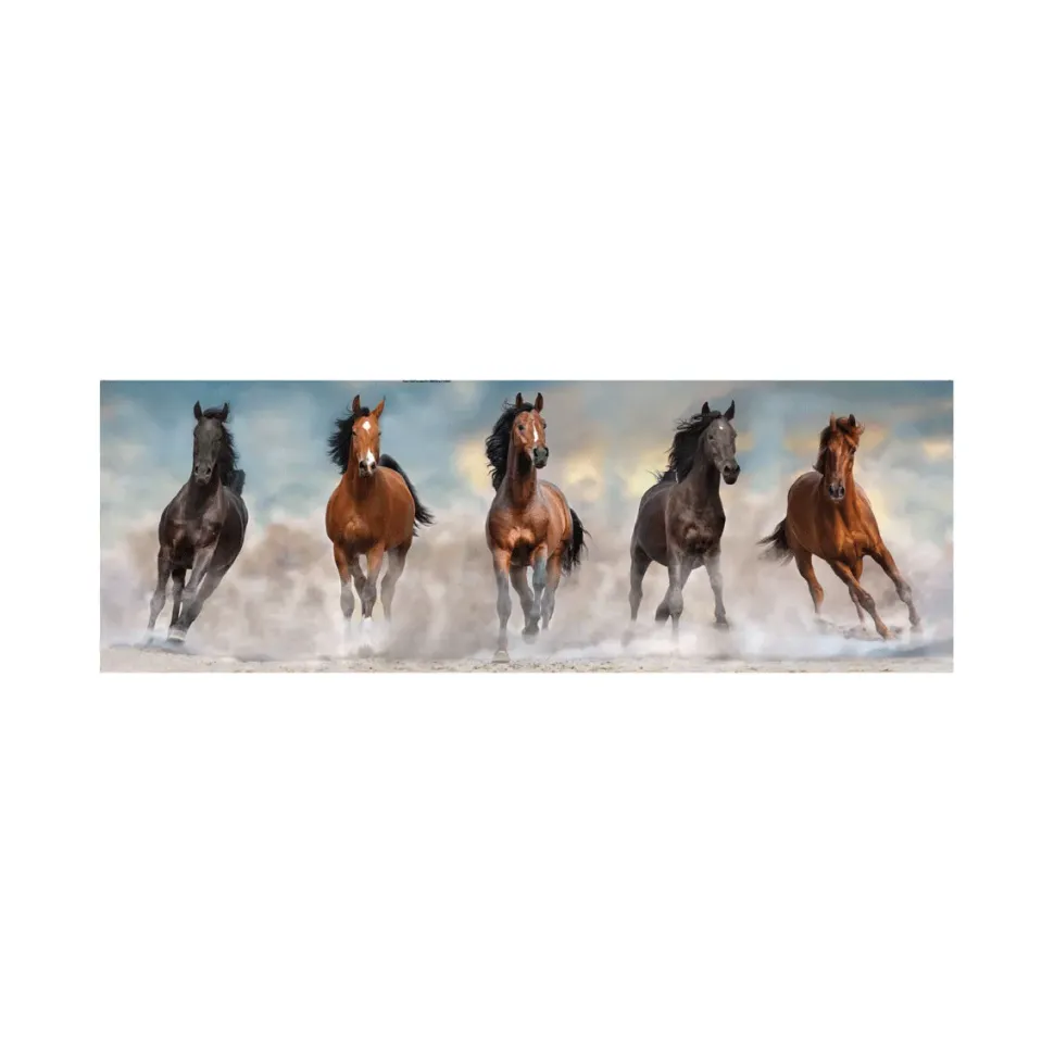 Clementoni 39607 Puzzle 1000 Pan Hqc Horses 98 X 33 Cm