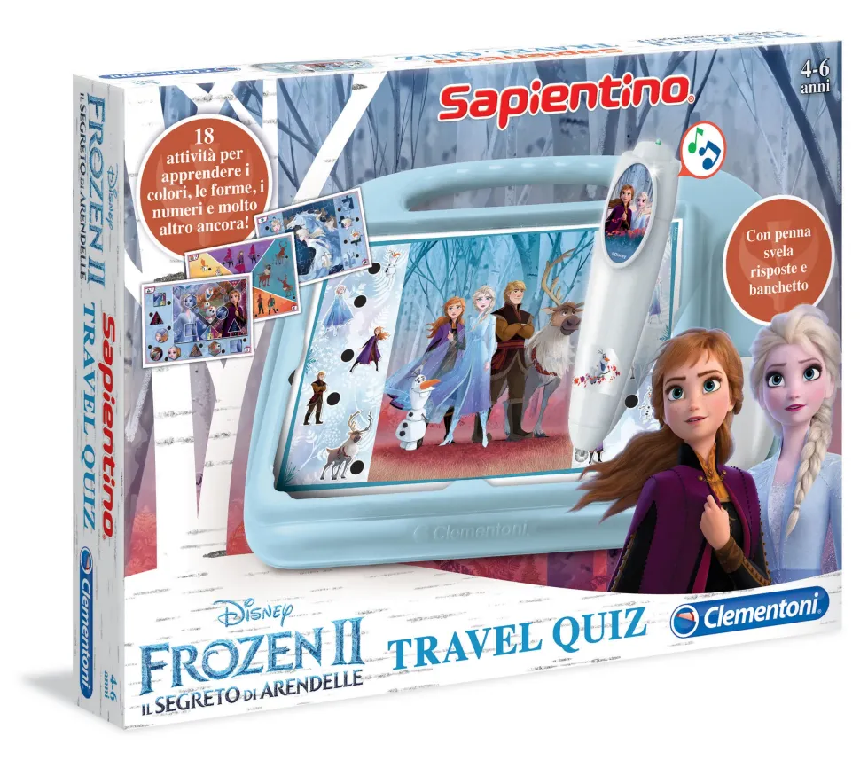 Clementoni 16186 Sapientino Travel Quiz Disney Frozen 2