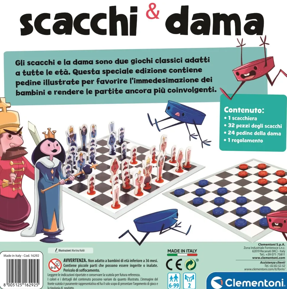 Clementoni 16292 Scacchi & Dama