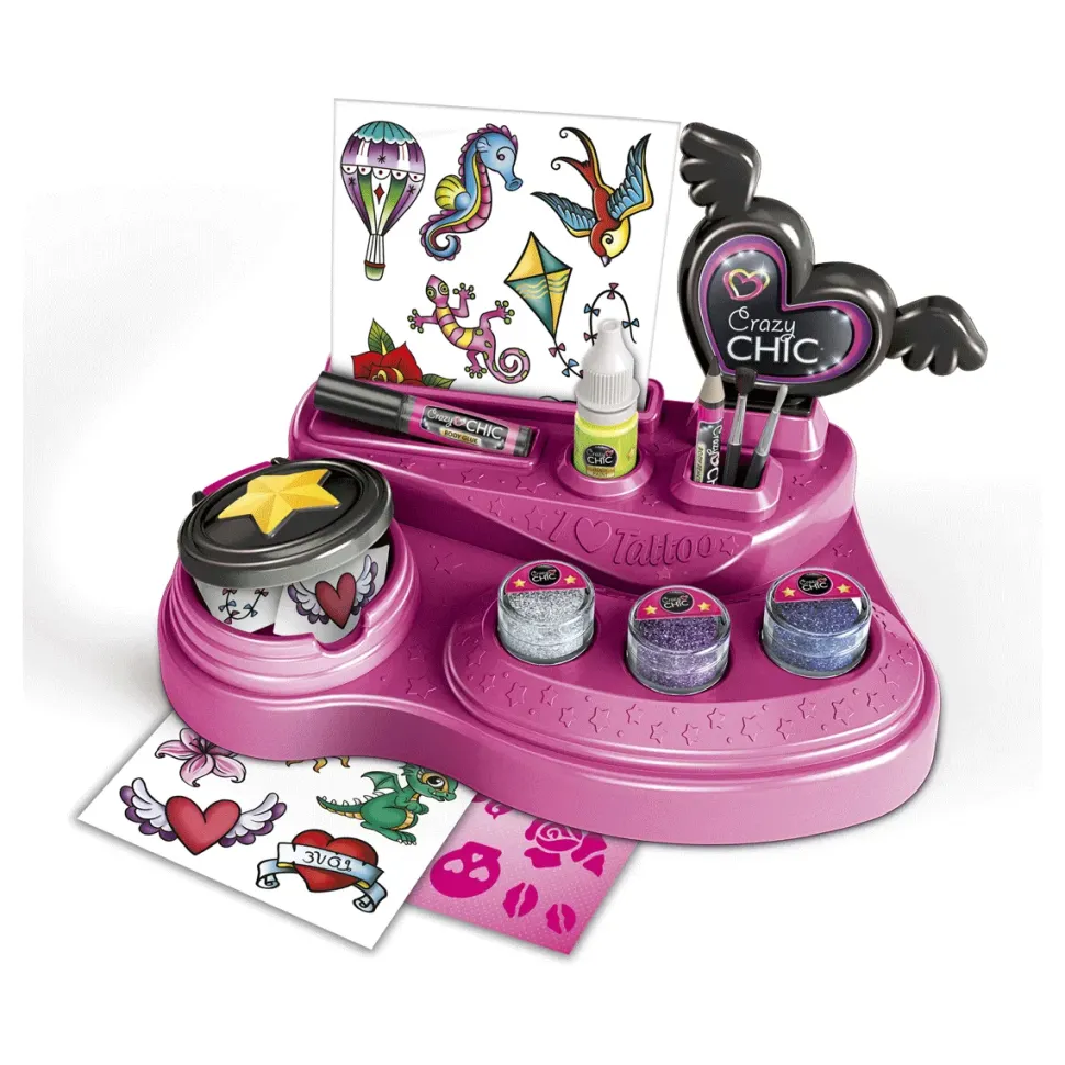 Clementoni Crazy Chic Crazy Tattoo, Kit Tatuaggi