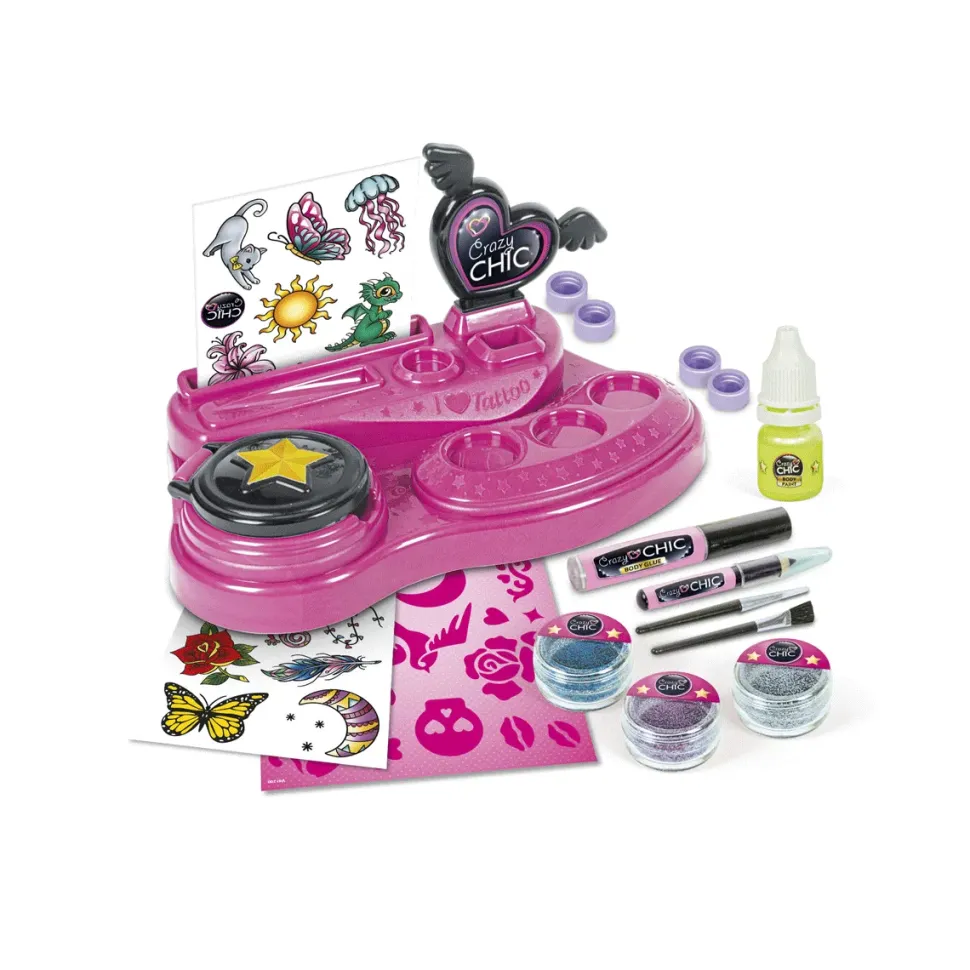Clementoni Crazy Chic Crazy Tattoo, Kit Tatuaggi