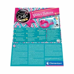 Clementoni Crazy Chic Glitter Tattoos, Gioco Creativo Per Bambini