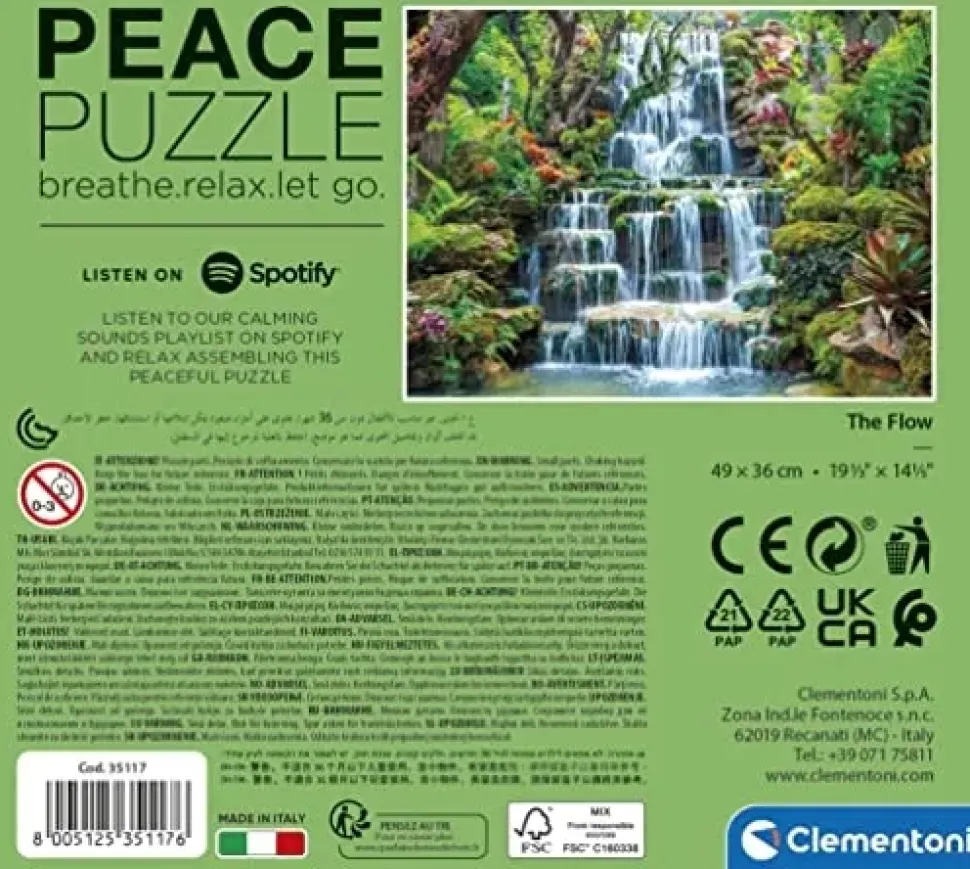 Clementoni Peace Puzzle The Waterfall 500 Pezzi