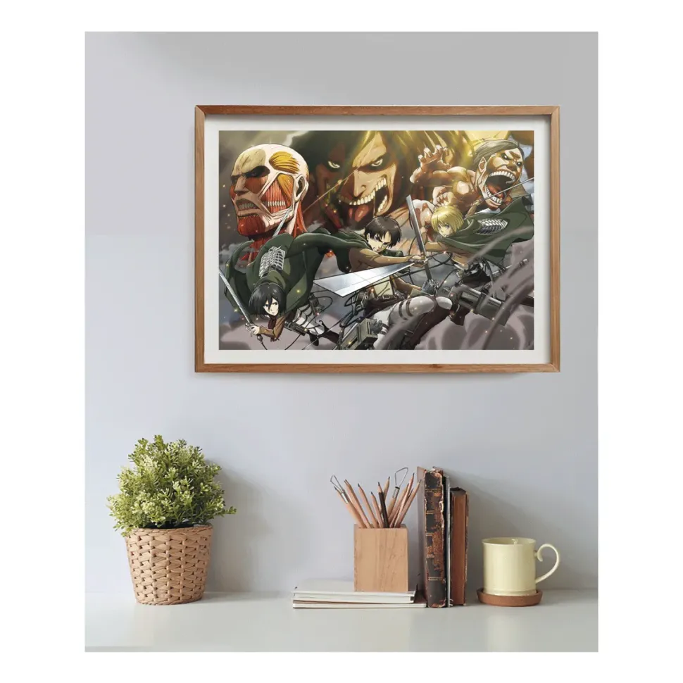 Clementoni Puzzle Anime Attack On Titan 500 Pezzi, Puzzle Adulti