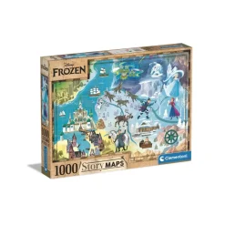 Clementoni Puzzle Disney Maps Frozen 1000 Pezzi, Puzzle Adulti