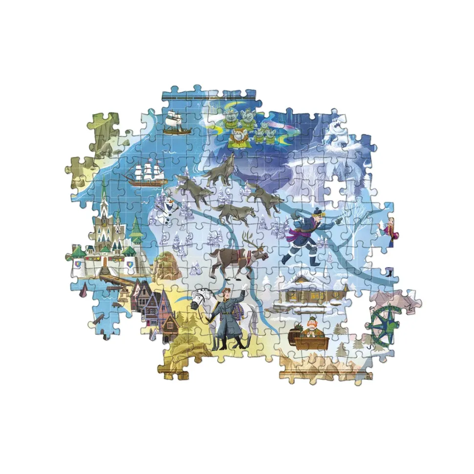 Clementoni Puzzle Disney Maps Frozen 1000 Pezzi, Puzzle Adulti