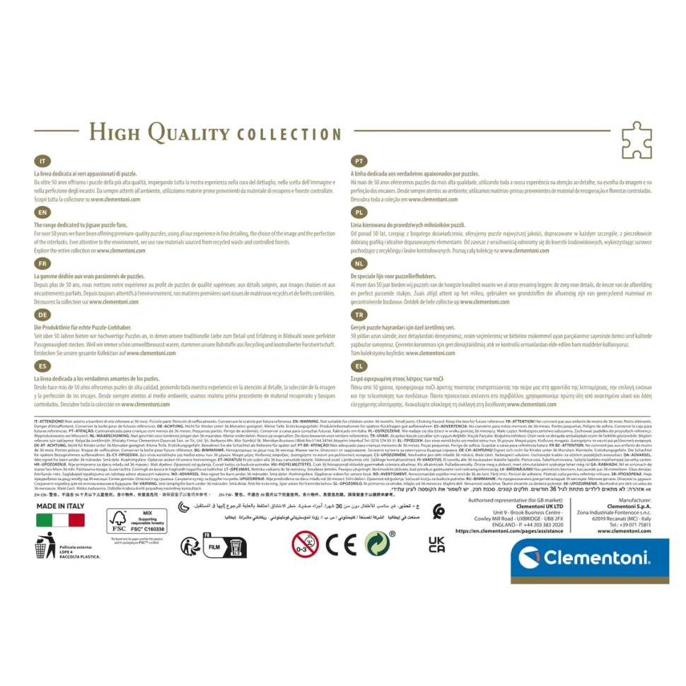 Clementoni Puzzle High Quality Collection Orient Dream 500 Pezzi, Puzzle Adulti