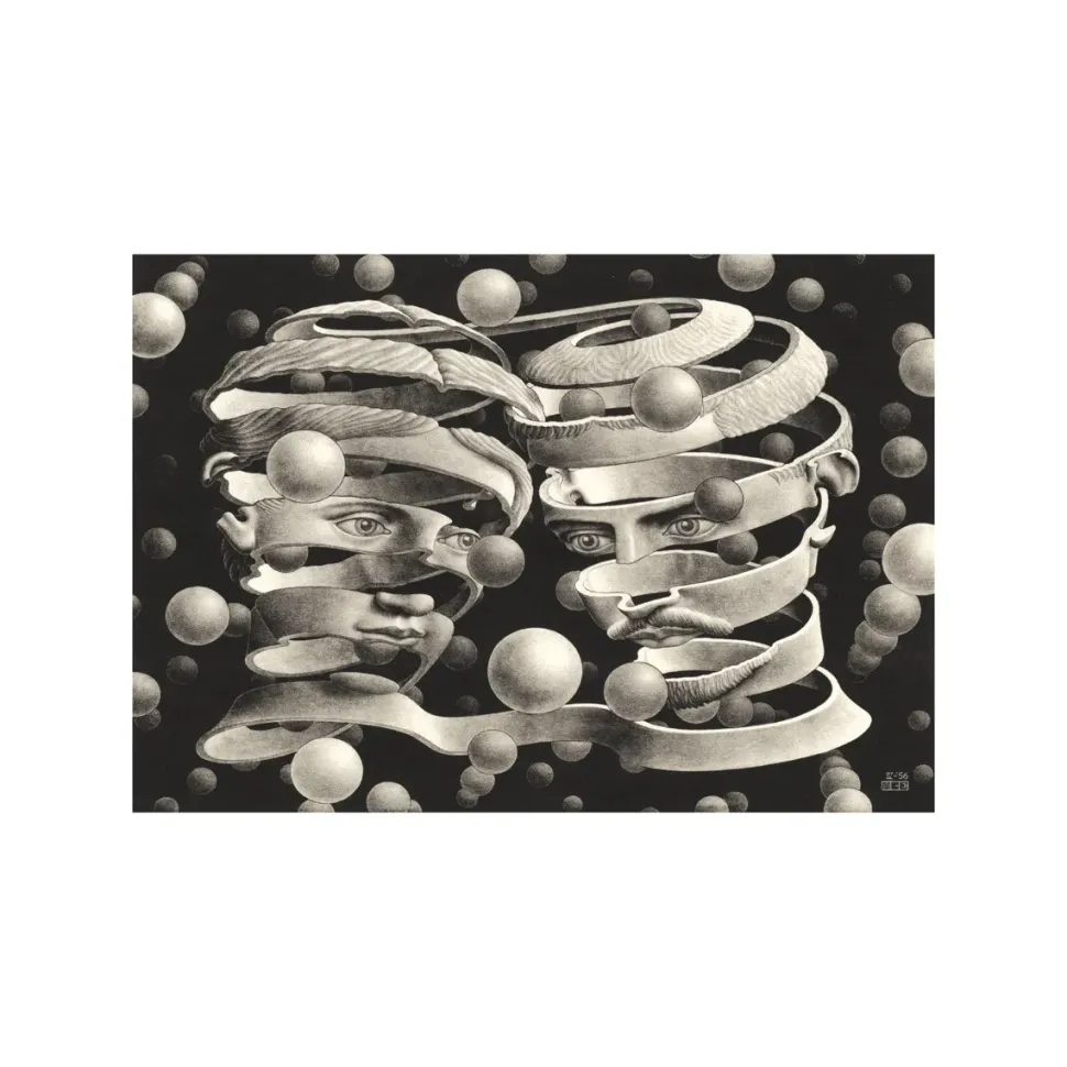 Clementoni Puzzle Novo Art Series M. C. Escher, "Bond Of Union" 1000 Pezzi, Puzzle Adulti