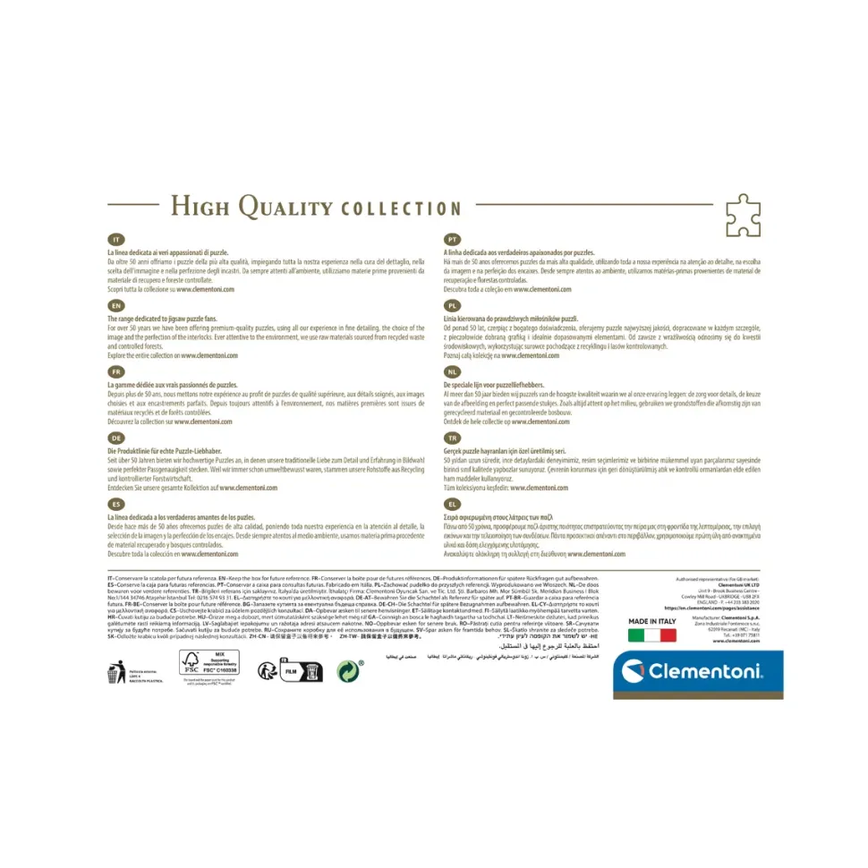 Clementoni Puzzle The Lord Of The Rings 1000 Pezzi, Puzzle Adulti