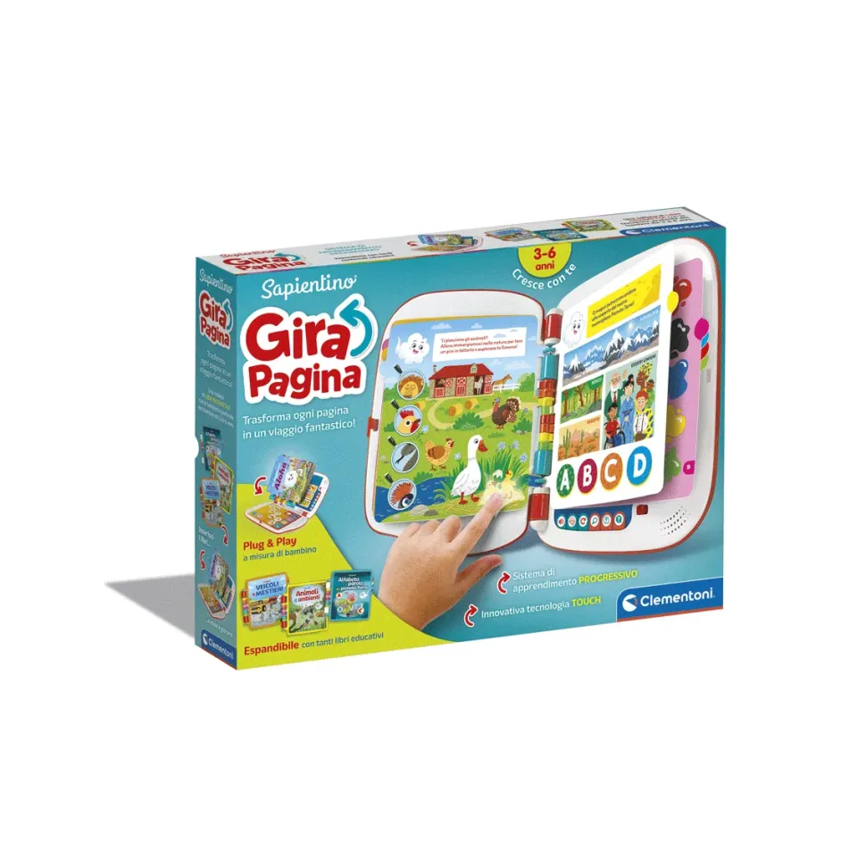 Clementoni Sapientino Girapagina, Libro Interattivo