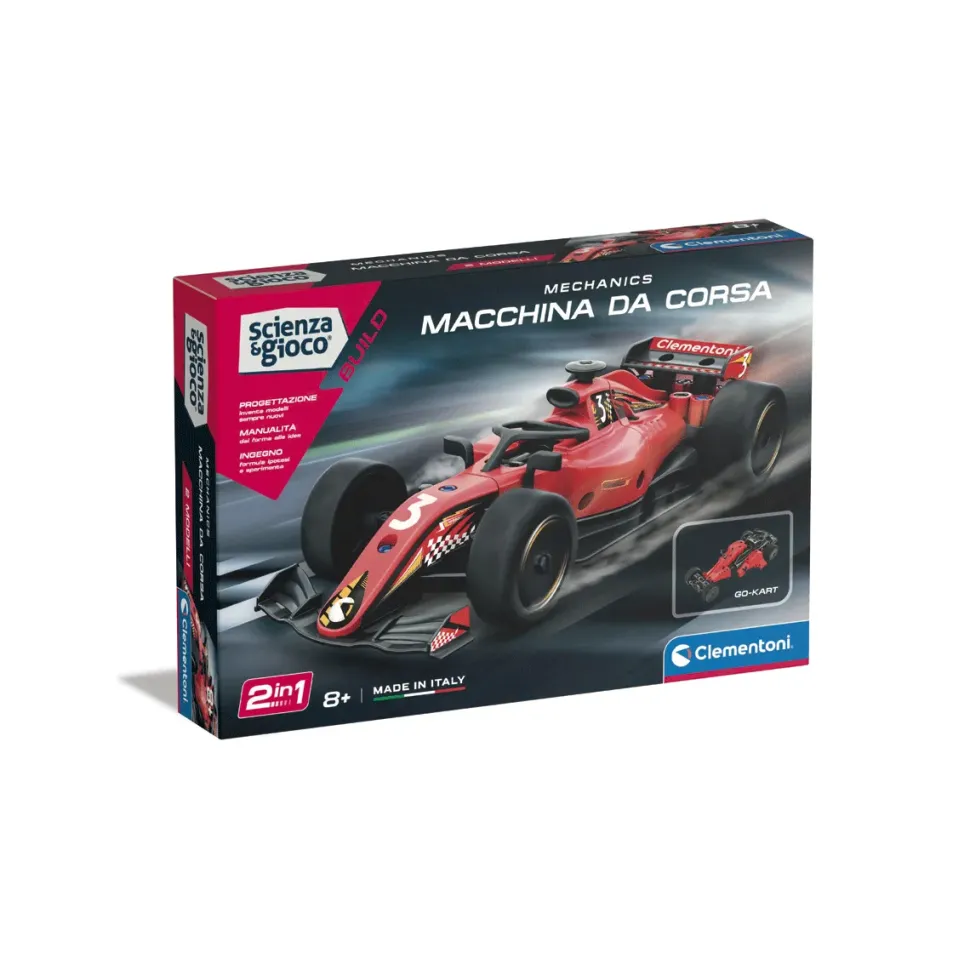 Clementoni Science & Play Build Macchina Da Corsa Rossa, 19369