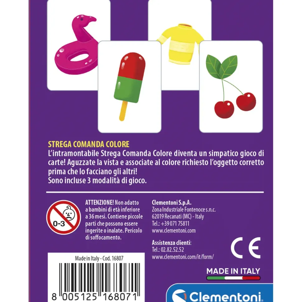 Clementoni Strega Comanda Colore Gioco Di Carte, 16807