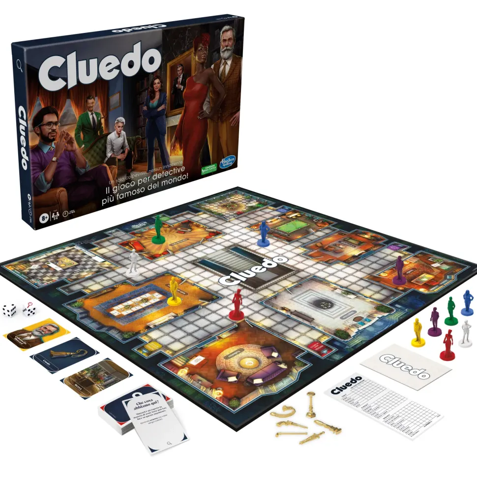 Cluedo Classico Refresh, Gioco In Scatola Hasbro Gaming, Giochi Di Mistero, Giochi Investigativi, Giochi Per La Famiglia Per Bambini E Adulti