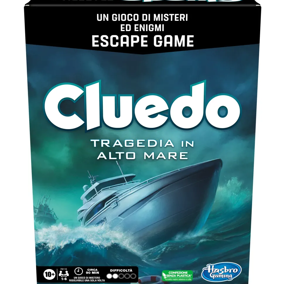 Cluedo Escape Tragedia In Alto Mare, Un Gioco Di Misteri Ed Enigmi In Versione Escape Game, Gioco Cooperativo Per Le Famiglie