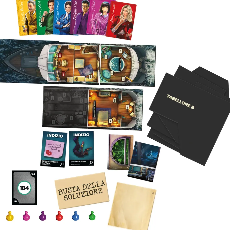 Cluedo Escape Tragedia In Alto Mare, Un Gioco Di Misteri Ed Enigmi In Versione Escape Game, Gioco Cooperativo Per Le Famiglie