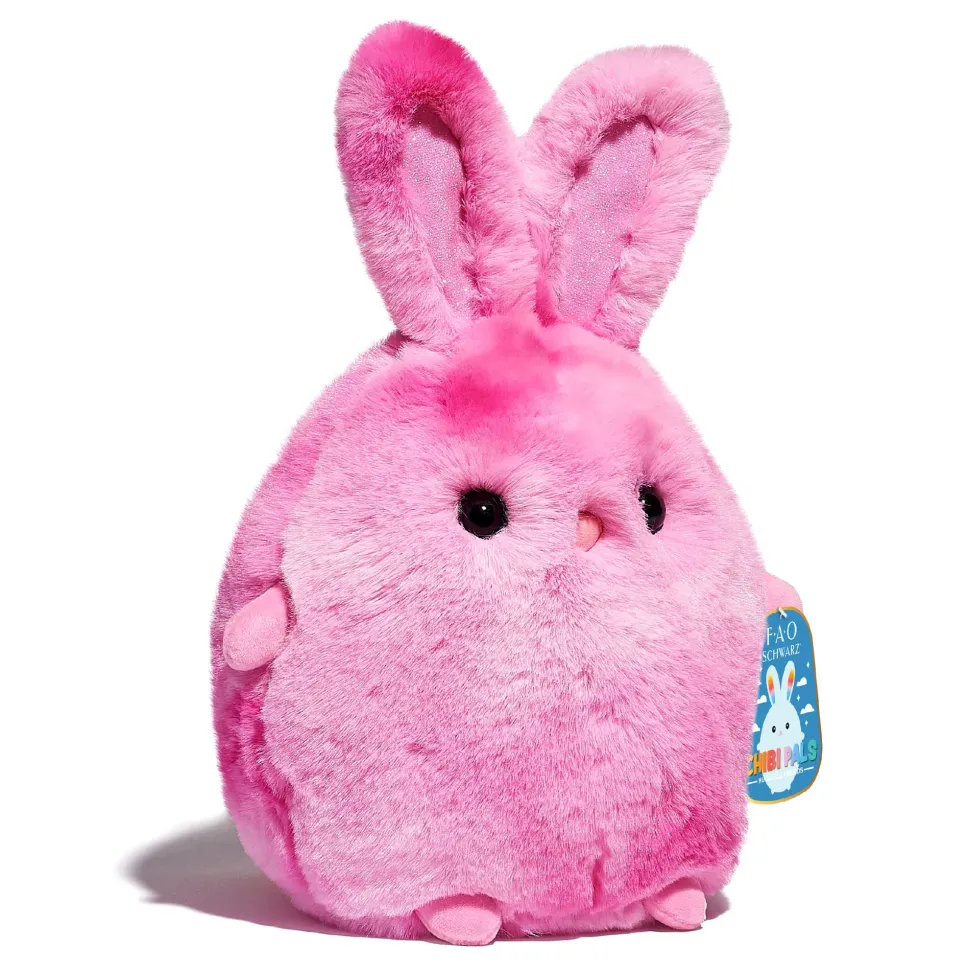 Coniglietto Di Peluche Chibi Rosa, 25 Cm