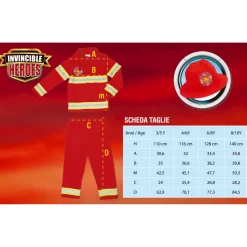 Costume Pompiere Disponibile In Diverse Taglie