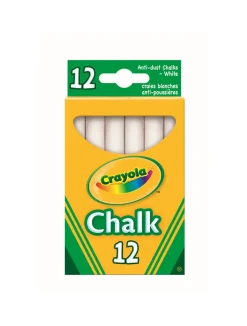 Crayola 12 Gessi Bianchi Antipolvere