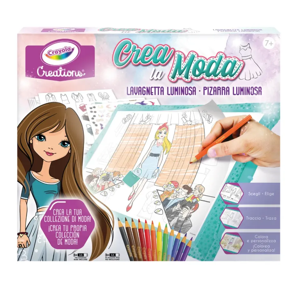 Crayola Creations Crea La Moda Lavagnetta Luminosa Con Accessori