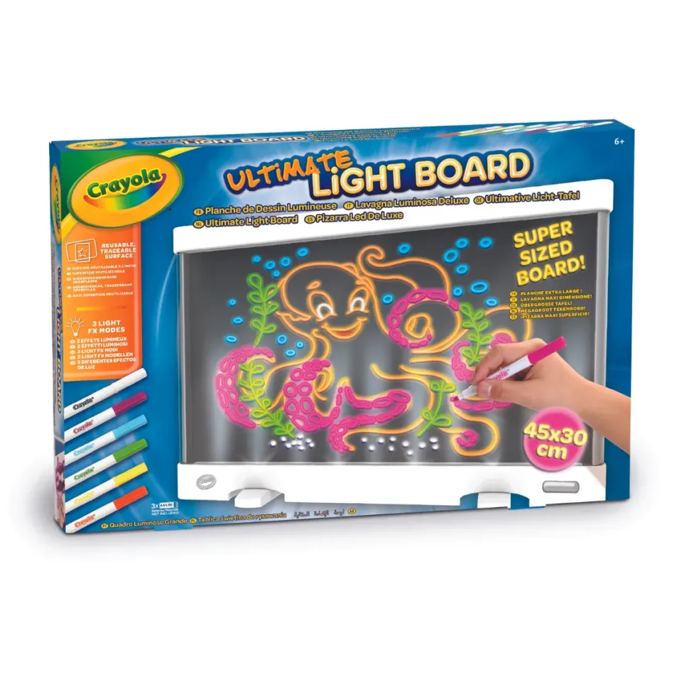 Crayola Lavagna Luminosa Deluxe Maxi Superficie, Super Lavagna Cancellabile Per Colorare, Eta Consigliata: 6-10 Anni