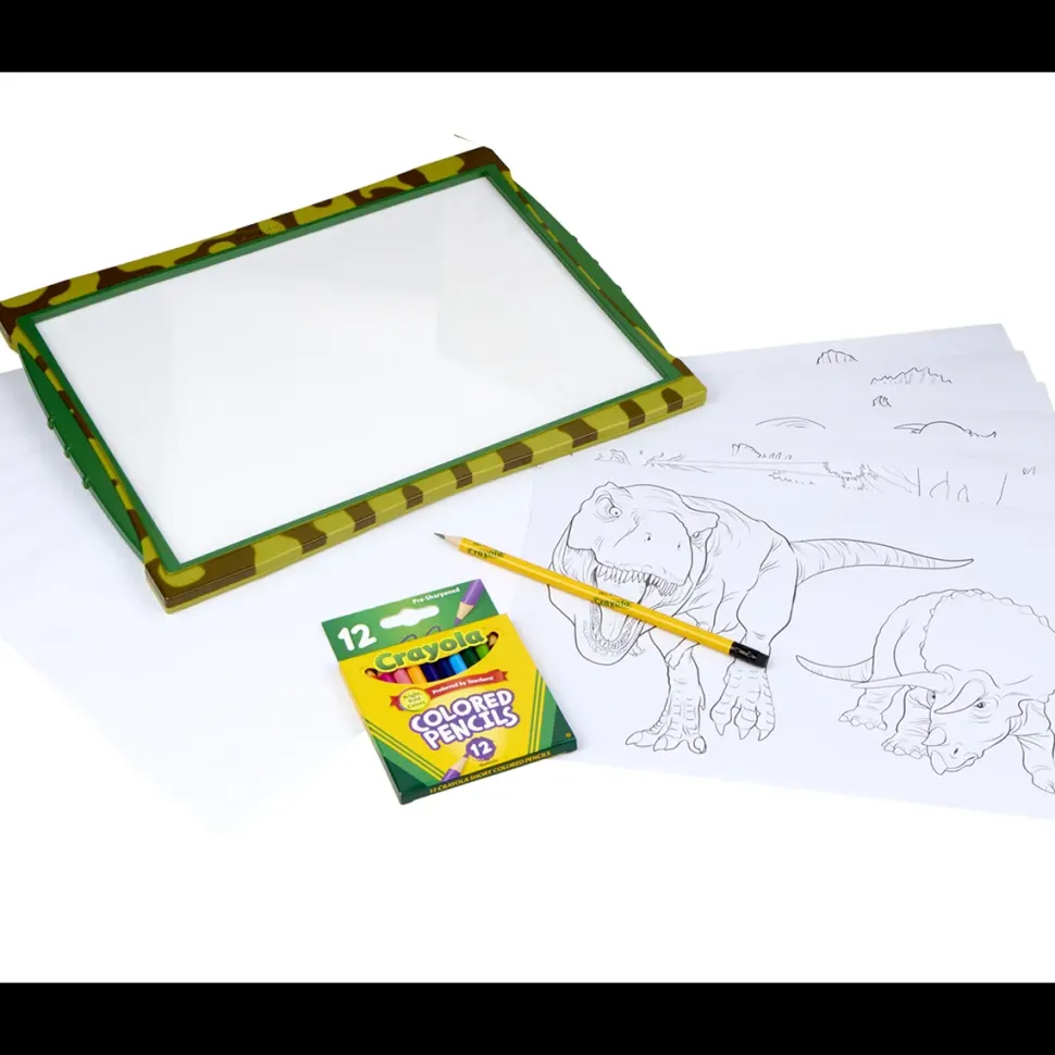 Crayola Lavagnetta Luminosa Dinosauri Light-Up Tracing Pad