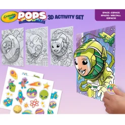 Crayola Pops 3D Activity Set Spazio E Astronauti Colora E Crea Disegni Tridimensionali