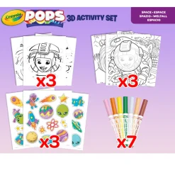 Crayola Pops 3D Activity Set Spazio E Astronauti Colora E Crea Disegni Tridimensionali