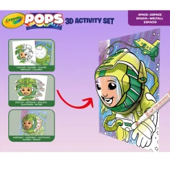 Crayola Pops 3D Activity Set Spazio E Astronauti Colora E Crea Disegni Tridimensionali