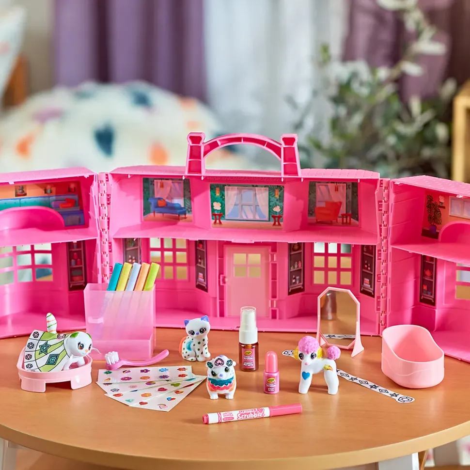 Crayola Washimals Super Salone Di Bellezza 5 Modi Per Giocare E Decorare! Colora E Fai Il Bagnetto Ai Tuoi Adorabili Cuccioli!