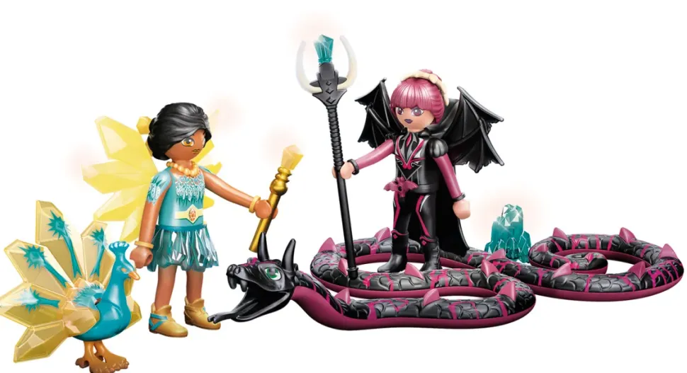 Crystal Fairy E Bat Fairy Con I Compagni Animali